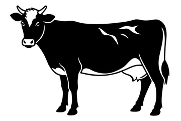 cow silhouette vector illustration