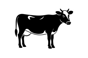 cow silhouette vector illustration