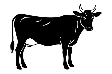 cow silhouette vector illustration