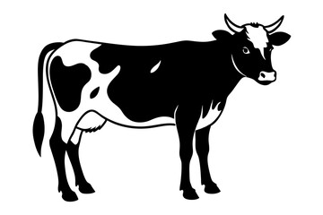 cow silhouette vector illustration