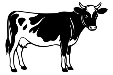 cow silhouette vector illustration