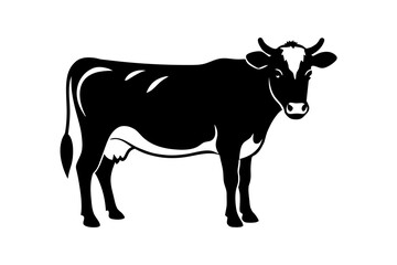 cow silhouette vector illustration