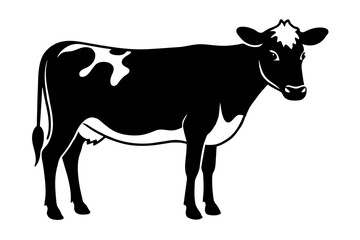 cow silhouette vector illustration