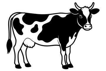 cow silhouette vector illustration