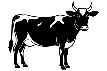 cow silhouette vector illustration