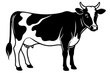 cow silhouette vector illustration