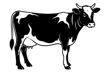 cow silhouette vector illustration
