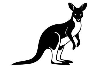 kangaroo silhouette vector illustration