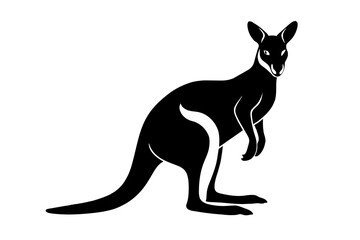kangaroo silhouette vector illustration