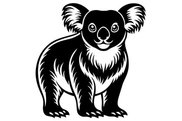 koala silhouette vector illustration