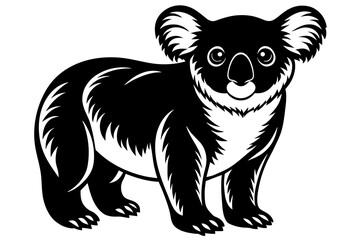 koala silhouette vector illustration