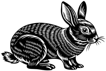rabbit silhouette vector illustration