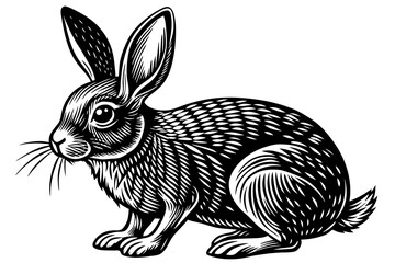rabbit silhouette vector illustration