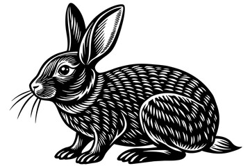 rabbit silhouette vector illustration