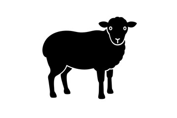 sheep silhouette vector illustration 