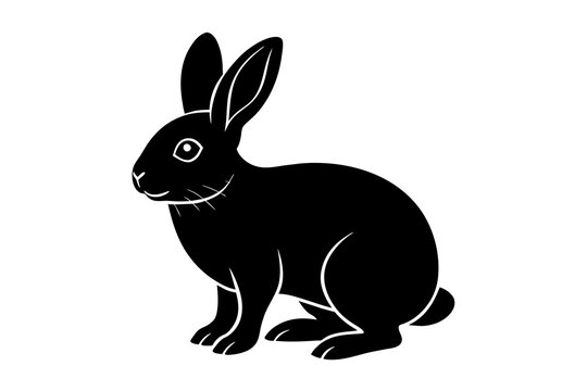 rabbit silhouette vector illustration
