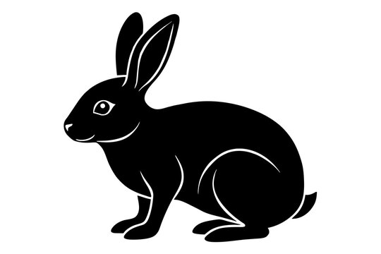 rabbit silhouette vector illustration