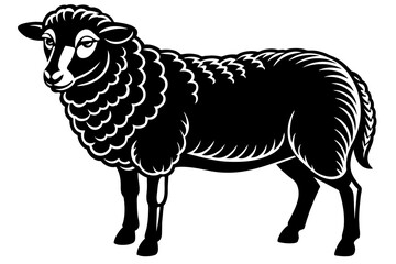 sheep silhouette vector illustration