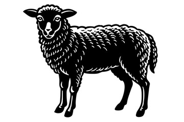 sheep silhouette vector illustration