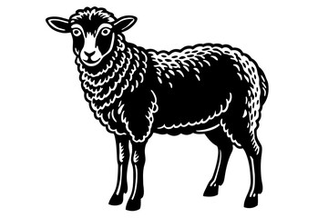 sheep silhouette vector illustration