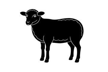 sheep silhouette vector illustration
