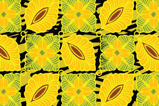 The Kembang Kates Batik motif and its development is a very exclusive motif. Suitable for various functions. Vector EPS 10