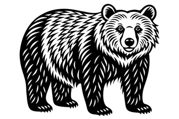 bear silhouette vector illustration