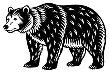 bear silhouette vector illustration