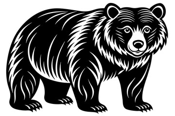 bear silhouette vector illustration
