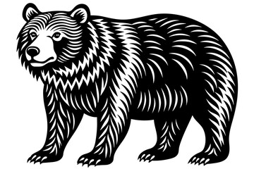 bear silhouette vector illustration