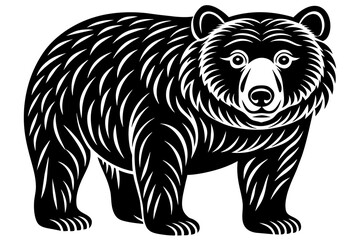 bear silhouette vector illustration