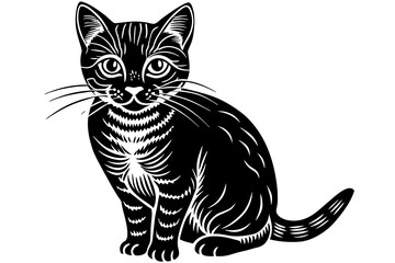 cat silhouette vector illustration
