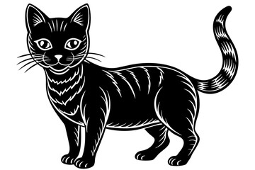 cat silhouette vector illustration