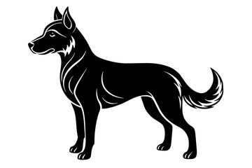dog silhouette vector illustration