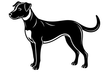 dog silhouette vector illustration 