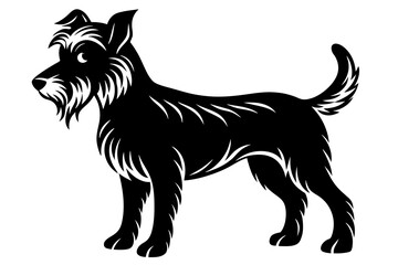 dog silhouette vector illustration 