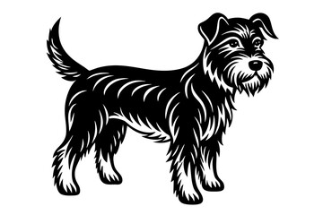 dog silhouette vector illustration 