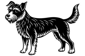 dog silhouette vector illustration 