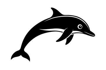 Fototapeta premium dolphin silhouette vector illustration