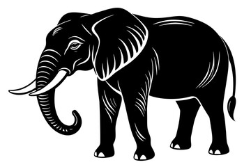 elephant silhouette vector illustration