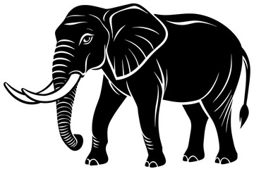 elephant silhouette vector illustration