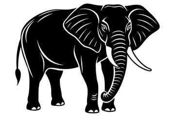 elephant silhouette vector illustration