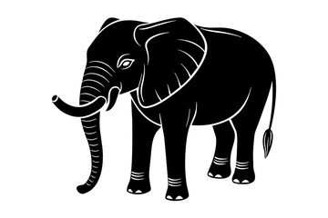 elephant silhouette vector illustration