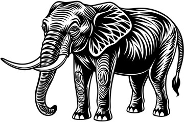 elephant silhouette vector illustration