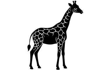 Naklejka premium giraffe silhouette vector illustration