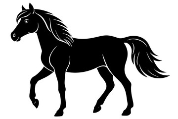 horse silhouette vector illustration