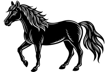 horse silhouette vector illustration