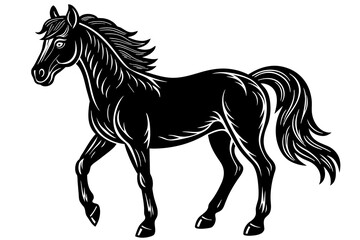 Obraz premium horse silhouette vector illustration