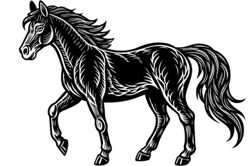 horse silhouette vector illustration
