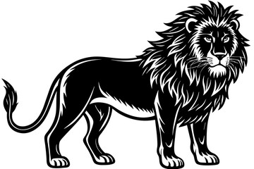lion silhouette vector illustration